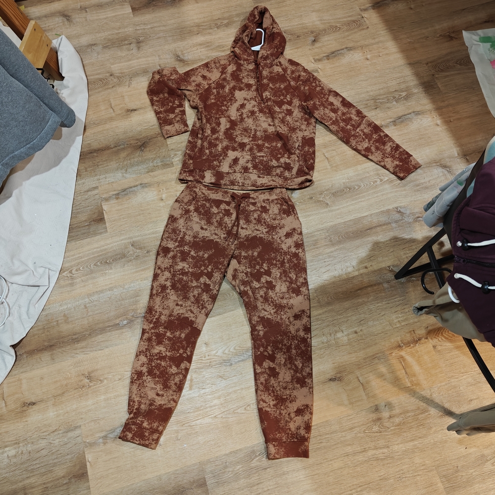 City Sweat Hoodie + Joggers Set - Size L - Astral Dark Terracotta